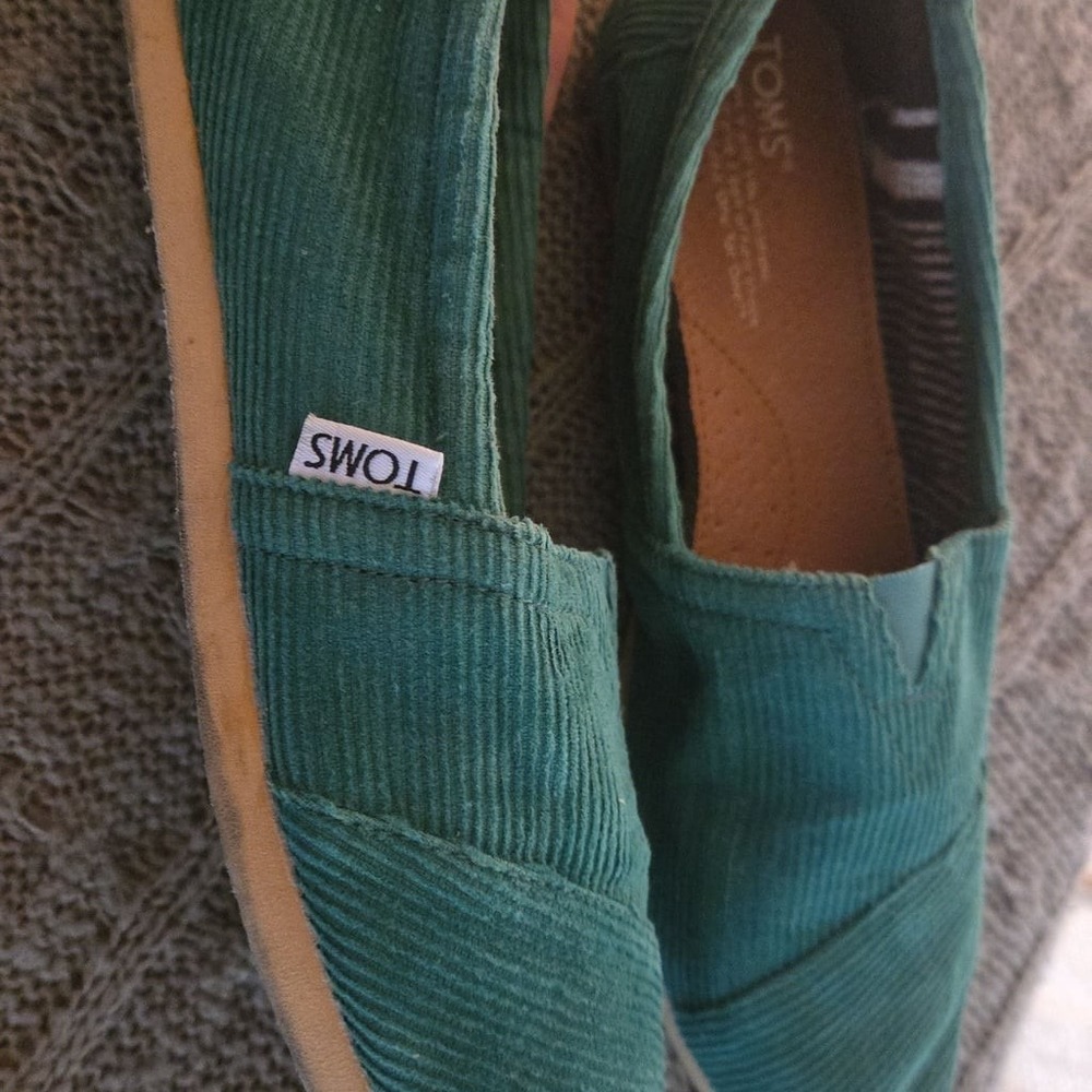 TOMS - Alpargata corduroy shoes - Size 8 - green - Picture 4 of 10
